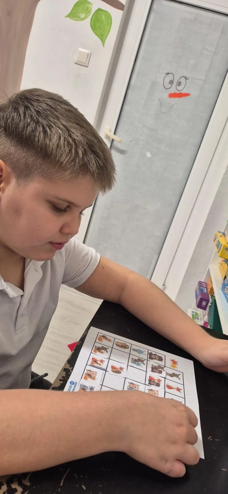 Alex working on activities